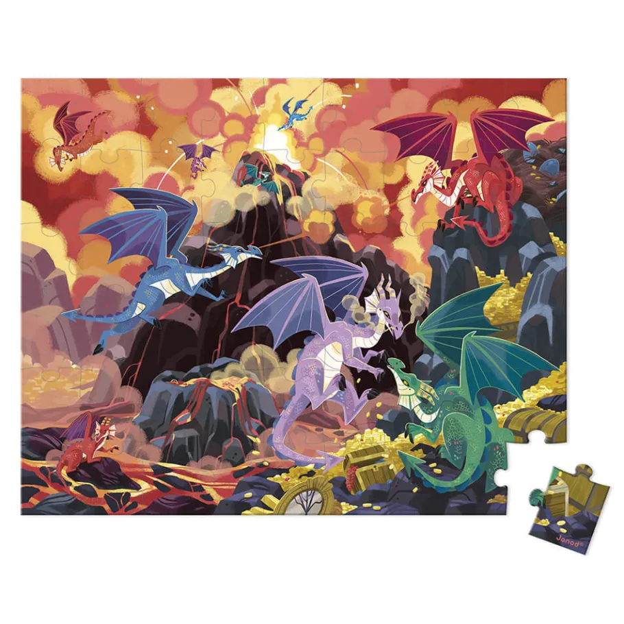 Janod Puzzle La Terra Dei Draghi - 54 pezzi