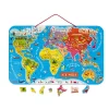 Janod Puzzle Magnetico del Mondo Vesione Tedesca 92 pezzi (legno)