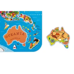 Janod Puzzle Magnetico del Mondo Versione Spagnola 92 pezzi (legno)