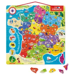 Janod Puzzle Magnetico Francia 93 pezzi - Francese (legno) - Solo in francese