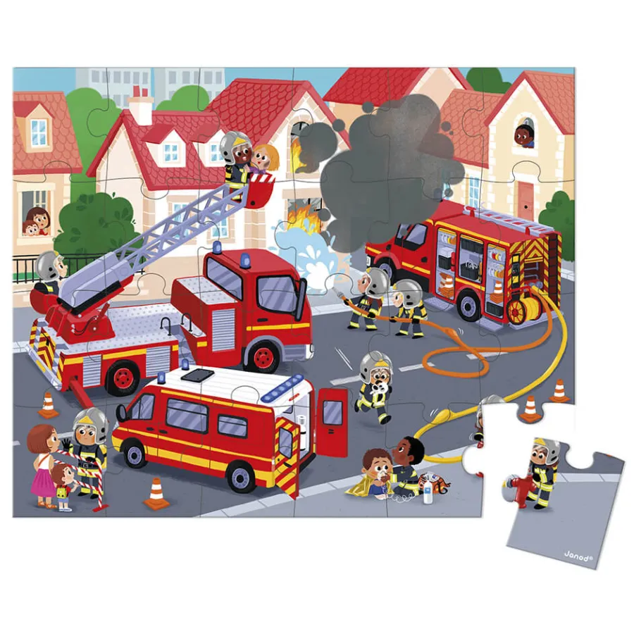 Janod Puzzle Pompieri - 24 pezzi