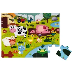 Janod Puzzle Tattile Gli Animali della Fattoria 20 pezzi