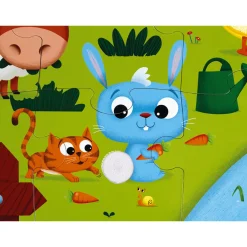 Janod Puzzle Tattile Gli Animali della Fattoria 20 pezzi