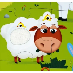 Janod Puzzle Tattile Gli Animali della Fattoria 20 pezzi