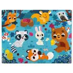 Janod Puzzle Tattile Gli Animali della Foresta 20 pezzi