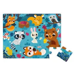Janod Puzzle Tattile Gli Animali della Foresta 20 pezzi