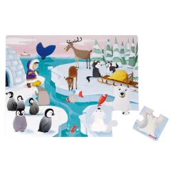 Janod Puzzle Tattile la Vita Sulla Banchisa 20 pezzi
