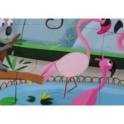 Janod Puzzle Tattile una Giornata Allo Zoo 20 pezzi