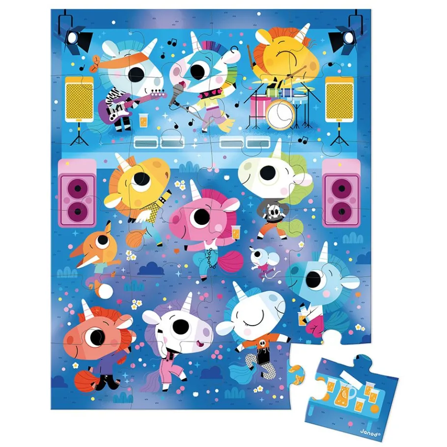 Janod Puzzle Unicorni Concerto Rock 24 pezzi