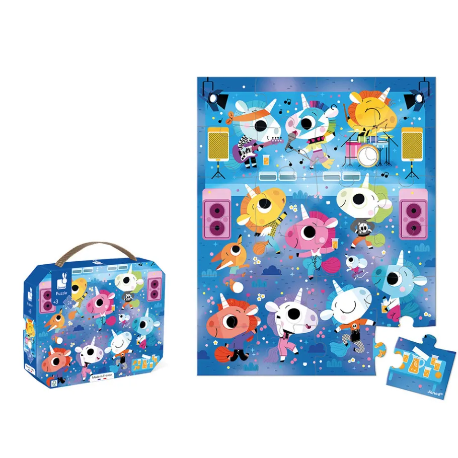 Janod Puzzle Unicorni Concerto Rock 24 pezzi