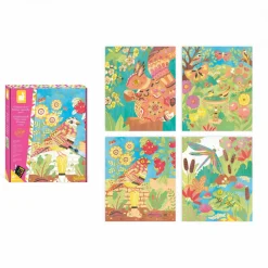 Janod Quadretti Dorati Pittura Ad Acquerello Giardino