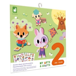 Janod Scatola creativa di adesivi spessi riposizionabili - 2 anni