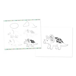 Janod Scatola da disegno creativa 20 modelli di dinosauri