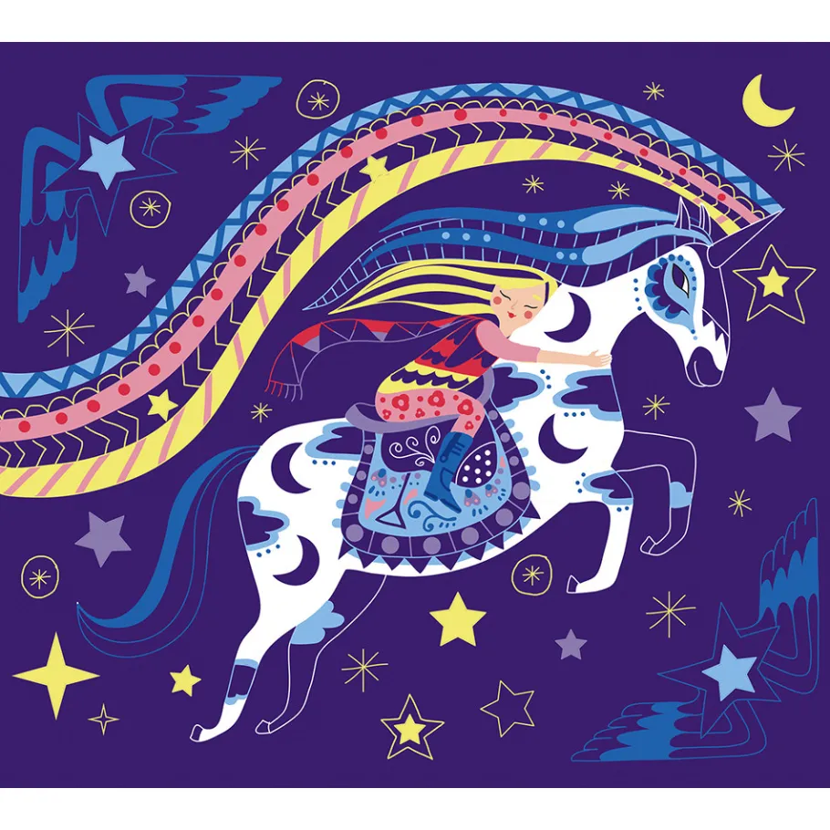 Janod Scratch art Cavalli e unicorni