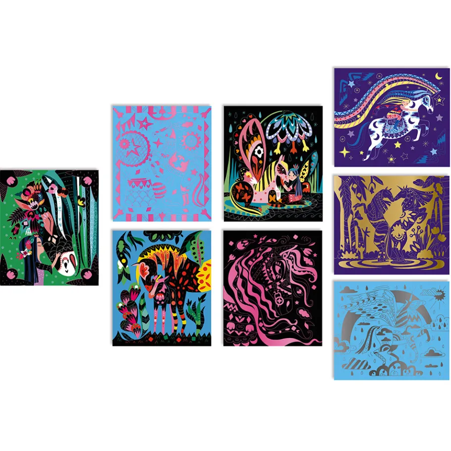 Janod Scratch art Cavalli e unicorni