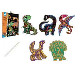 Janod Scratch art Sagome di dinosauri