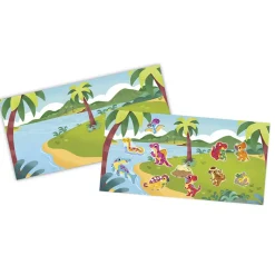Janod Set creativo di adesivi riposizionabili spessi Dinos - 2 anni
