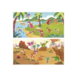 Janod Set creativo di adesivi riposizionabili spessi Dinos - 2 anni