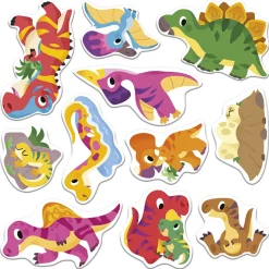 Janod Set creativo di adesivi riposizionabili spessi Dinos - 2 anni