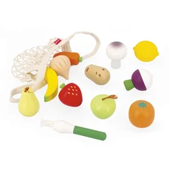 Janod Set di 12 frutta e verdura Filet Nonna Sole