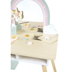 Janod Tavola da toeletta e accessori in legno con unicorno
