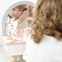Janod Tavolino da toilette in legno con unicorno
