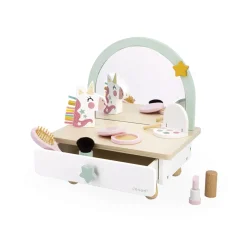 Janod Tavolino da toilette in legno con unicorno