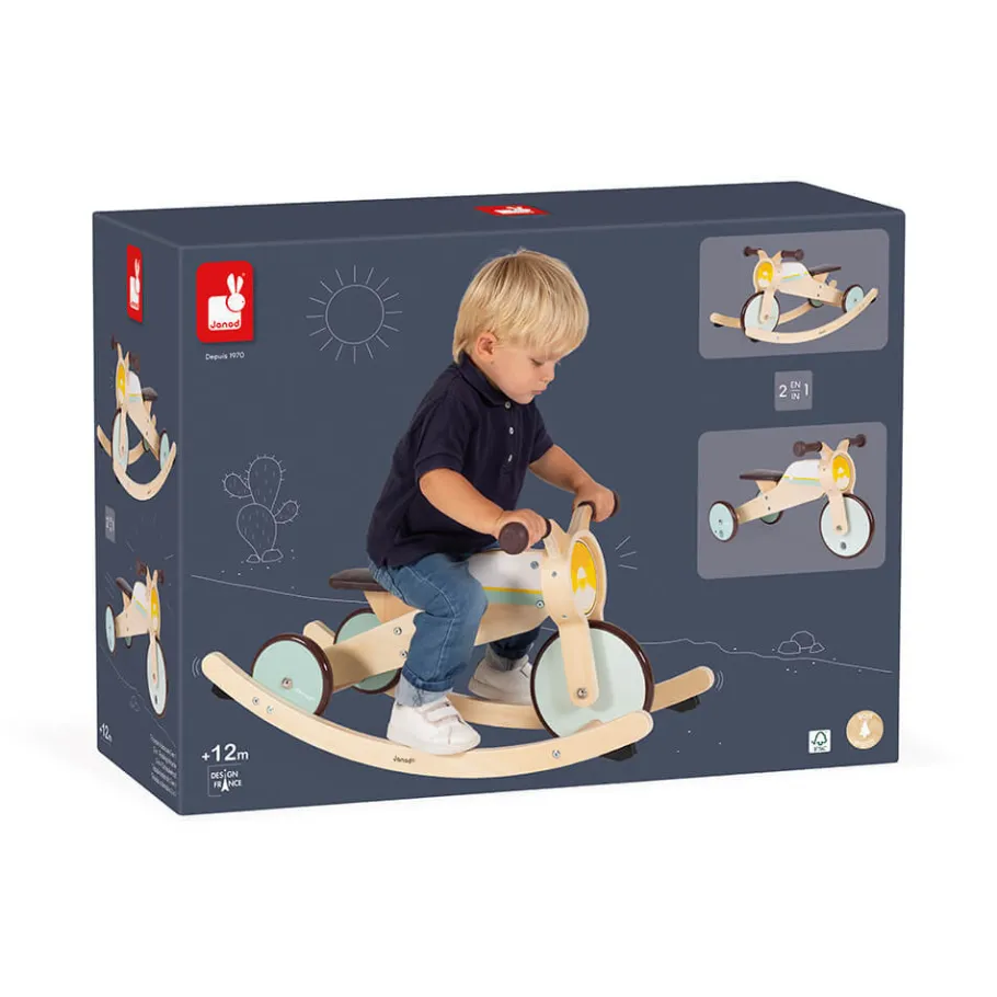 Janod Triciclo 2 in 1 a dondolo