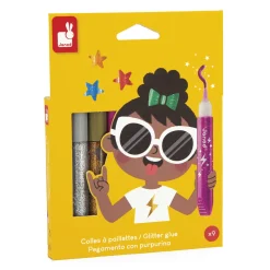 Janod Tubi di colla glitterata x9