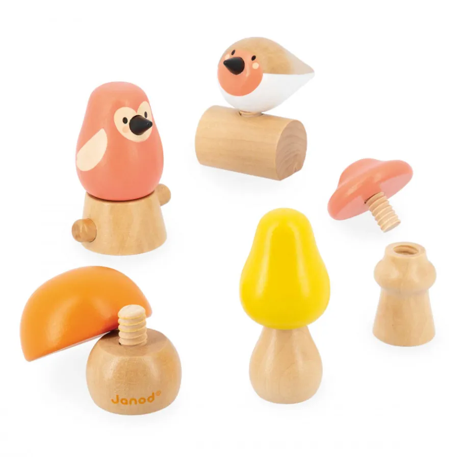 Janod Uccellini E Funghi Da Avvitare