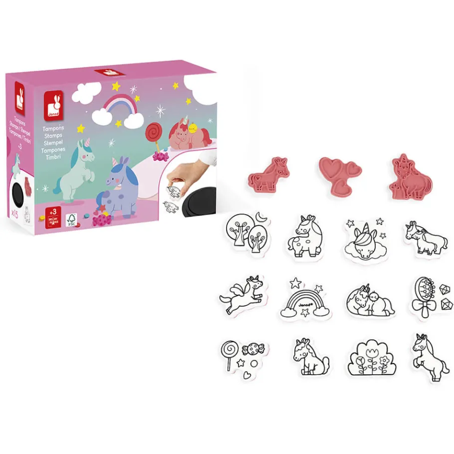 Janod Unicorn Stampinoo - 15 Timbri