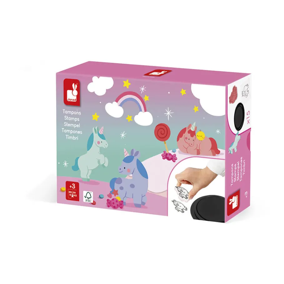 Janod Unicorn Stampinoo - 15 Timbri